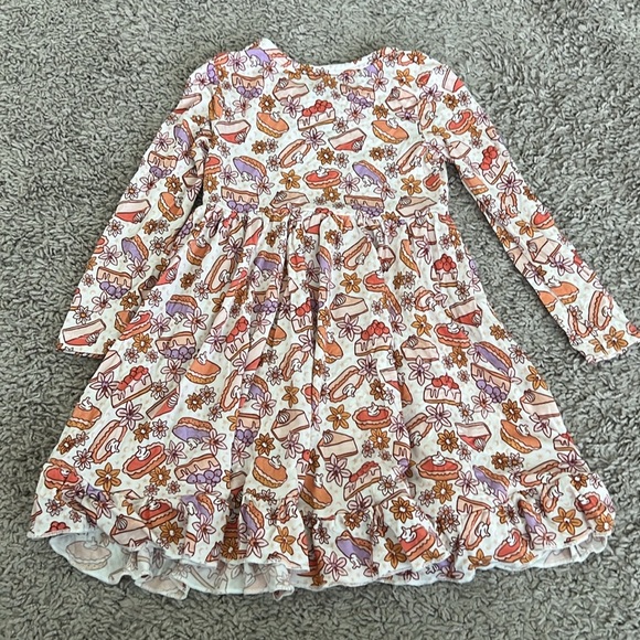 Dream Big Little Bamboo Thanksgiving Pie Skater Dress - Picture 4 of 4